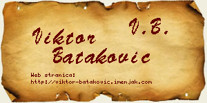 Viktor Bataković vizit kartica